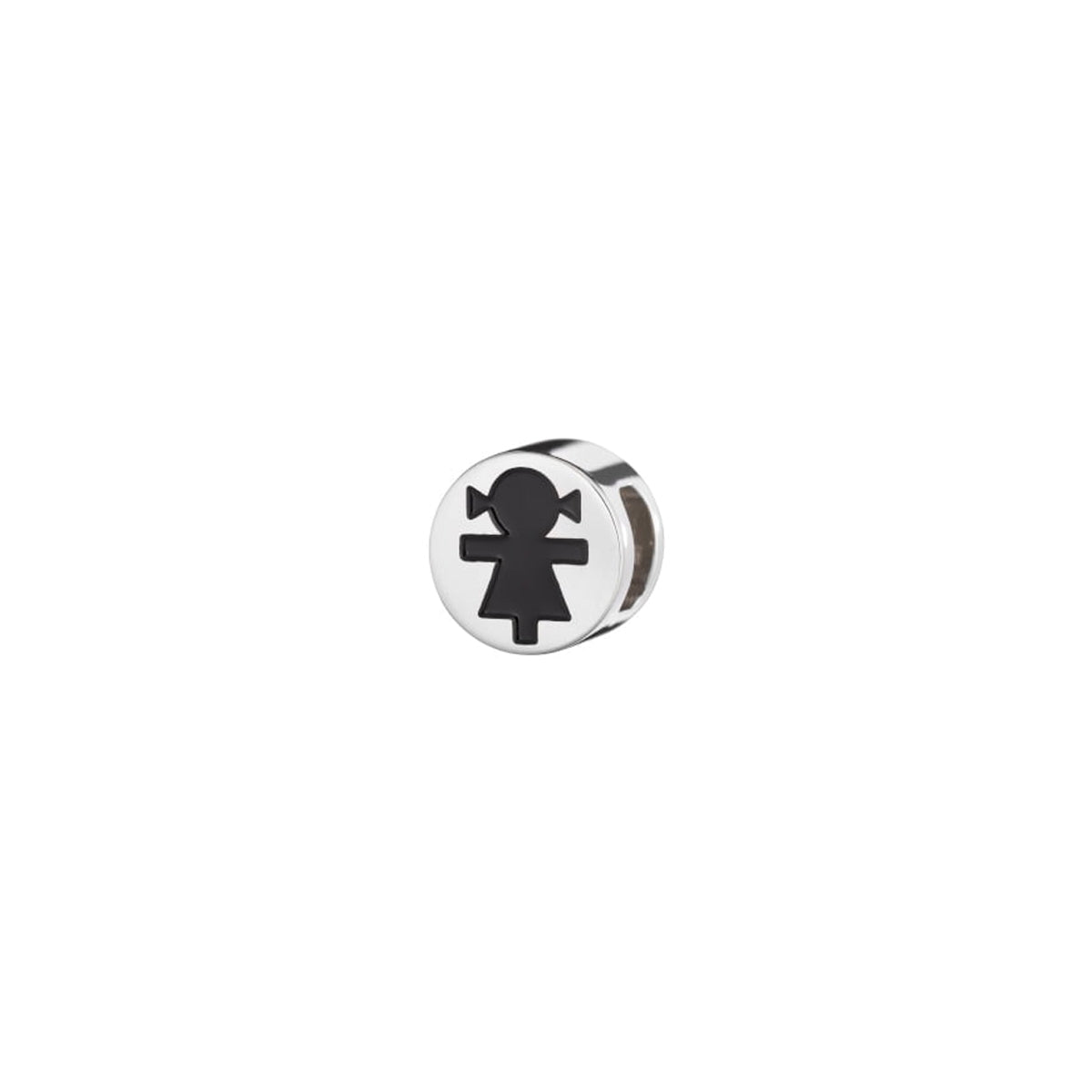 AN JEWELS JEWELRY Mod. AL.DLIMGIRL silver charm with girl silhouette