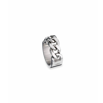 AN JEWELS JEWELRY Mod. AL.RLY01S-7 silver chain ring showcasing elegant design.