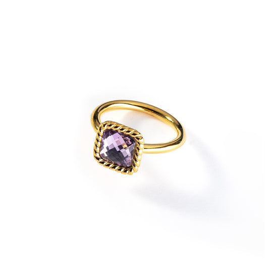 AN JEWELS JEWELRY Mod. AL.RMW07GVI-7 gold ring with gemstone