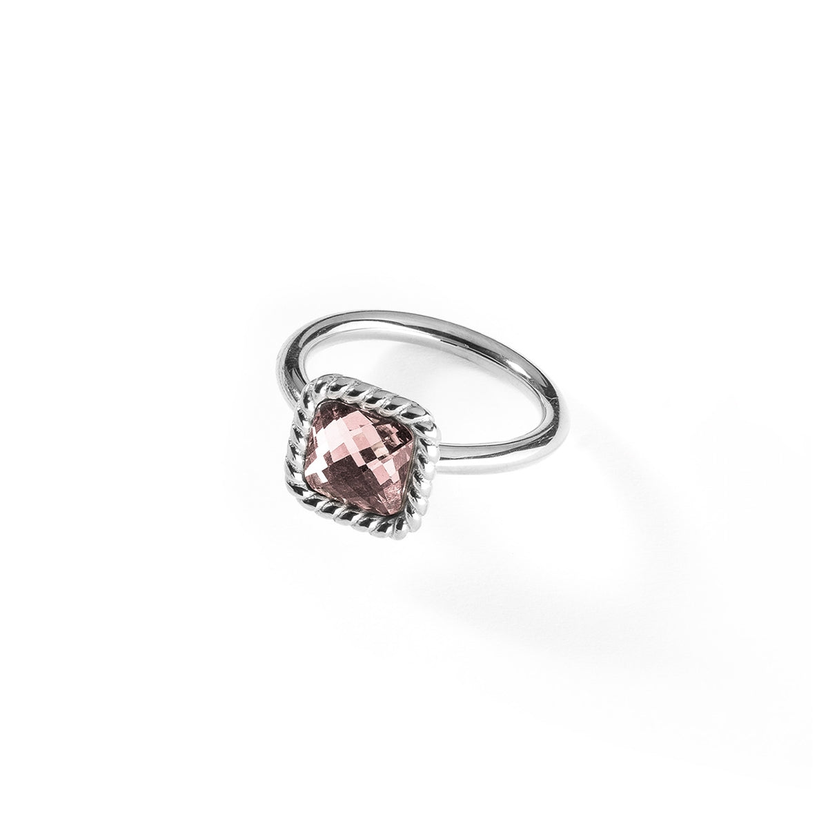 AN JEWELS JEWELRY Mod. AL.RMW07SPK-9 featuring a silver ring with pink gemstone