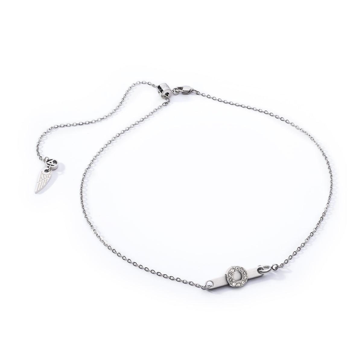 AN JEWELS JEWELRY Mod. ANCOLARLI8 elegant silver chain bracelet with charm