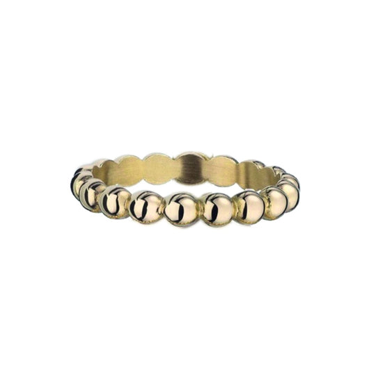 AN JEWELS JEWELRY Mod. AR.R1NS07Y-7 gold beaded ring