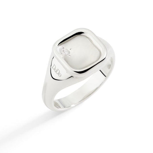ANELLI DODO MOD. DAC5001SIGNEDB0AG48 silver ring with engraved details and a polished finish.
