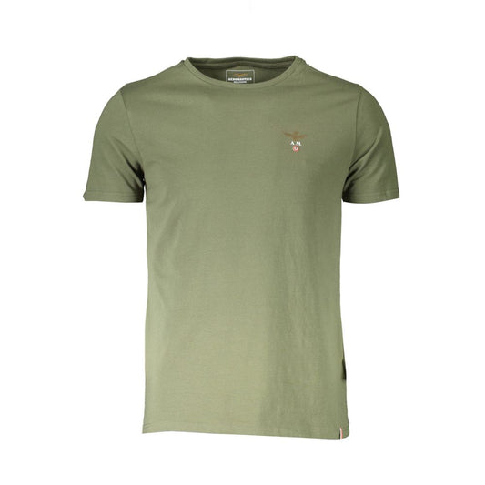 Aeronautica Militare Green Cotton Underwear T-shirt, short sleeves, crew neck with logo