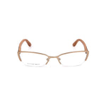 Alexander McQueen Brown Metal Frames glasses with semi-matte finish, women’s eyewear, model AMQ4183WCX, lens size 53/18/135 mm.