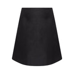 Alexander McQueen Skirts Black - black satin finish A-line silk skirt.