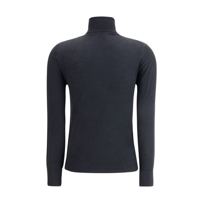 Allude Black Cashmere Turtleneck