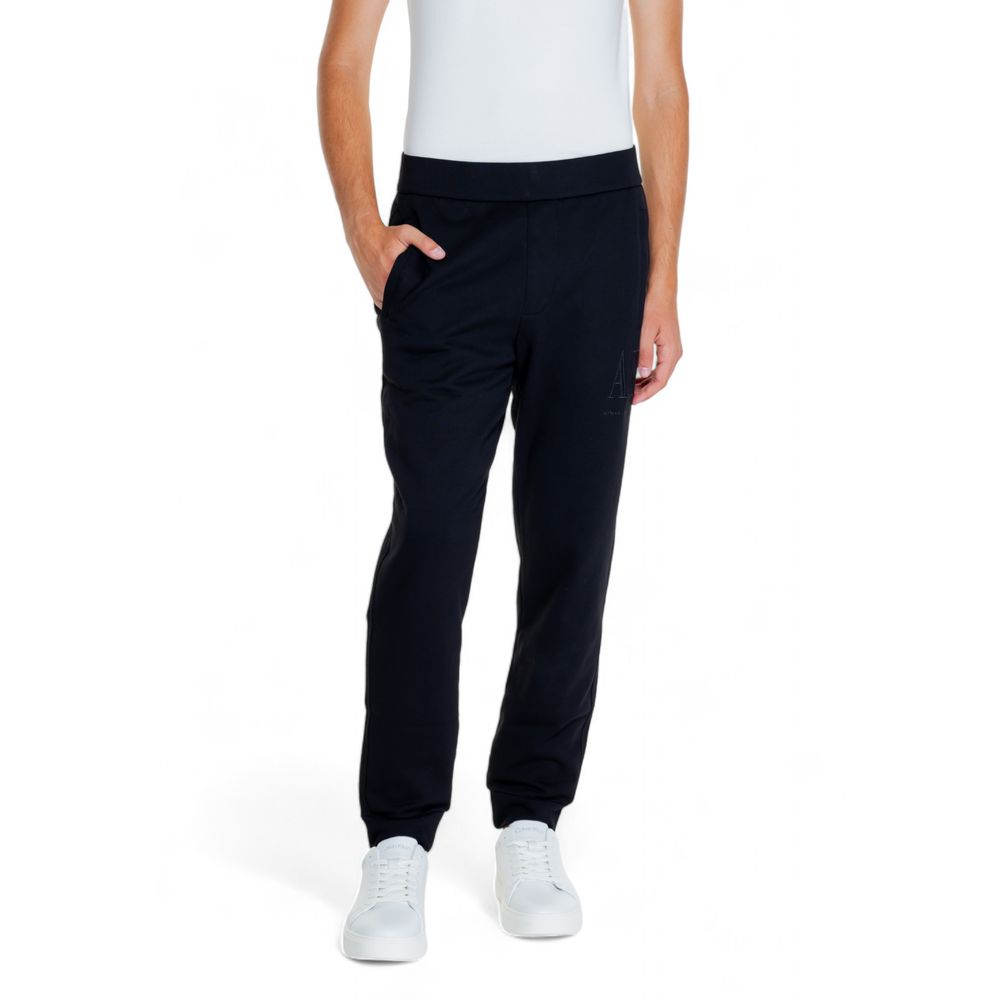Armani Exchange Black Cotton Joggers (Workout Pants)