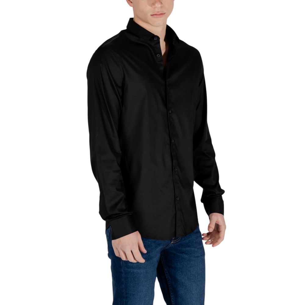 Armani Exchange Black Lyocell Shirt