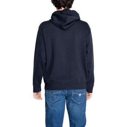 Armani Exchange Blue Cotton Hoodie
