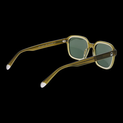 Stylish BENETTON MOD. BE5071 52558 sunglasses for gents, side view showcasing green lenses and modern frame design.