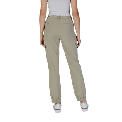 B.Young Green Polyester Cargo Pants