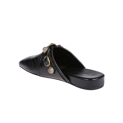 Balenciaga Cozy Cagole leather mules in black Sandals