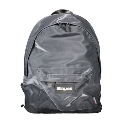 Blauer Blue Polyester Backpack with handle, adjustable straps, external and internal pockets, laptop compartment, and zip closure.