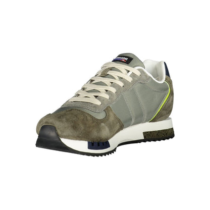 Blauer Green Polyester Mens Sneaker showcasing stylish design and comfort with interchangeable laces and removable footbed.