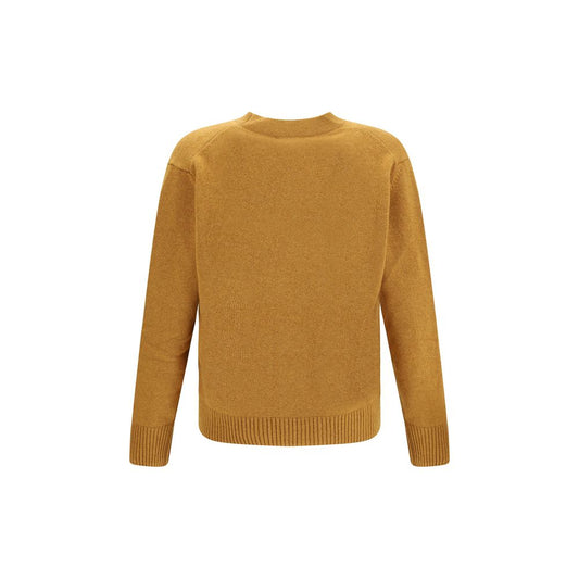 Back view of Brooksfield Cardigan in Virgin Wool, showcasing solid color and medium-knit texture for elegance and comfort.