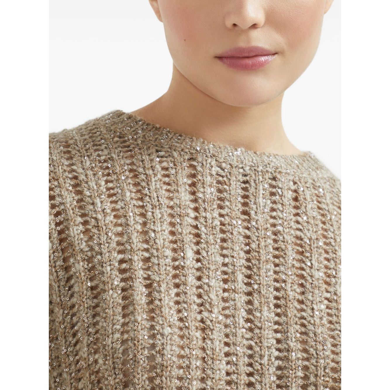 Brunello Cucinelli Dazzling Rib sweater in Soft wool, cashmere and mohair