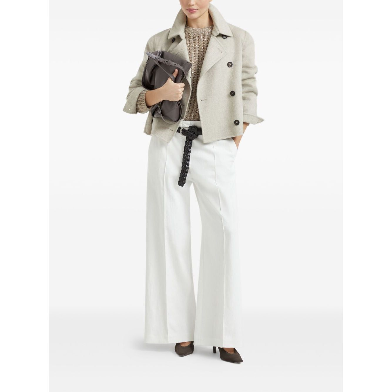 Brunello Cucinelli Dazzling Rib sweater in Soft wool, cashmere and mohair