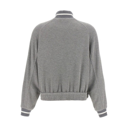 Brunello Cucinelli Ribbed-collar zip-up cardigan