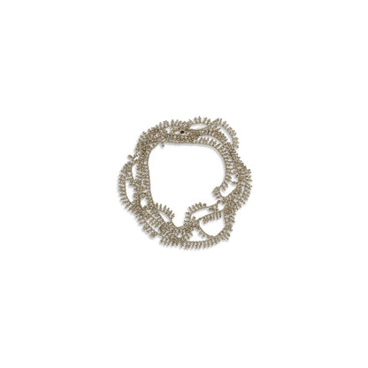 Brunello Cucinelli Silver Silver Bracelet, elegant knotted design, nickel-free, adjustable length, stylish for sensitive skin.