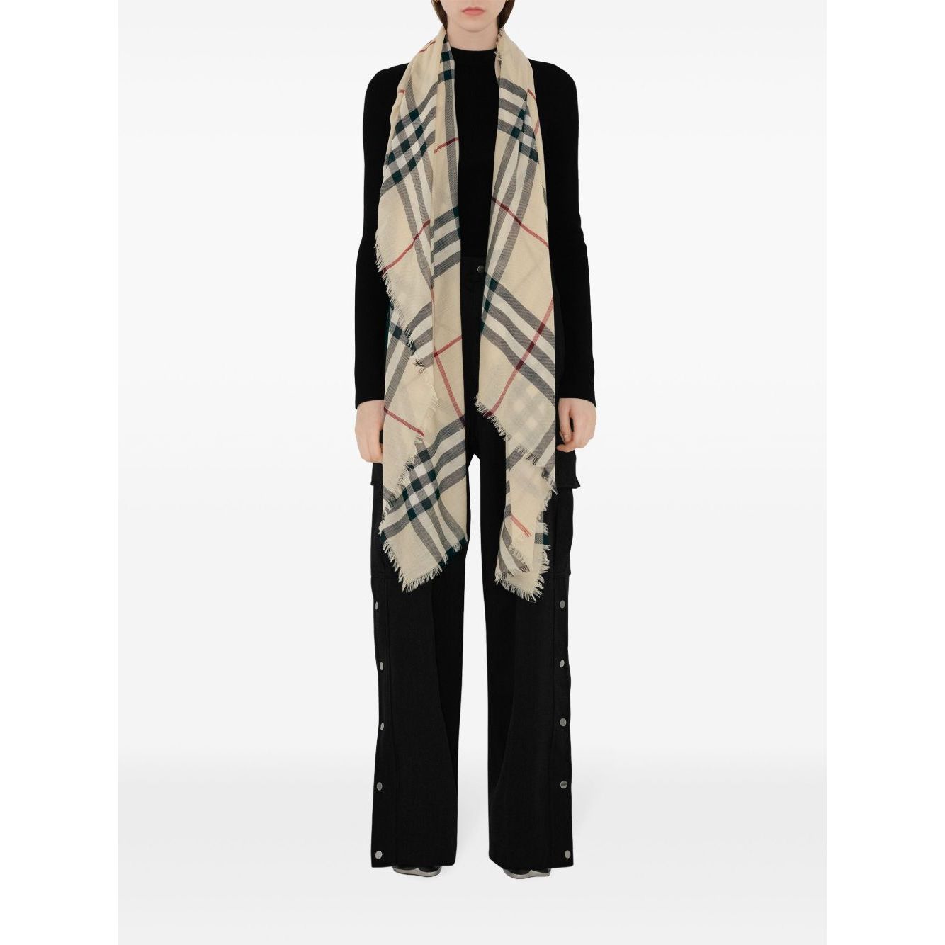 Burberry Check wool scarf