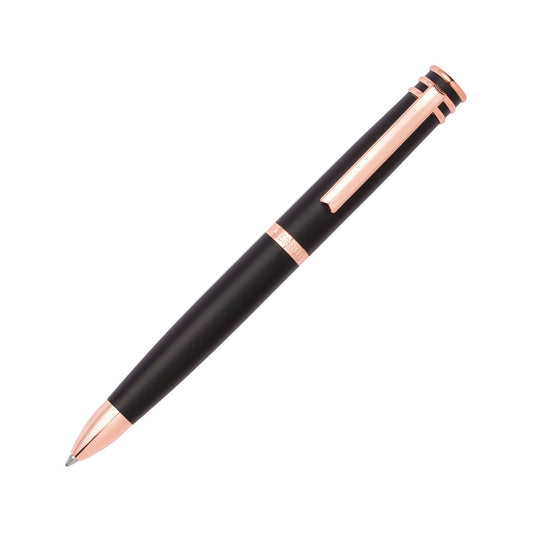 CERRUTI WRITING FASHION ACCESSORIES Mod. NSR2874A luxury pen with black and rose gold design