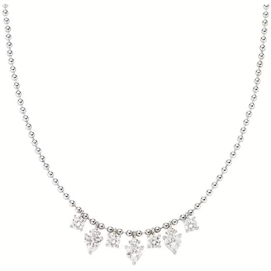 AMEN JEWELRY Mod. CLPACUBBBZ3 sparkling gemstone necklace