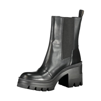 Calvin Klein Black Leather Women Boot
