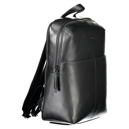 Calvin Klein Black Polyurethane Men Backpack