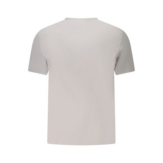 Back view of Calvin Klein Gray Cotton Men T-Shirt