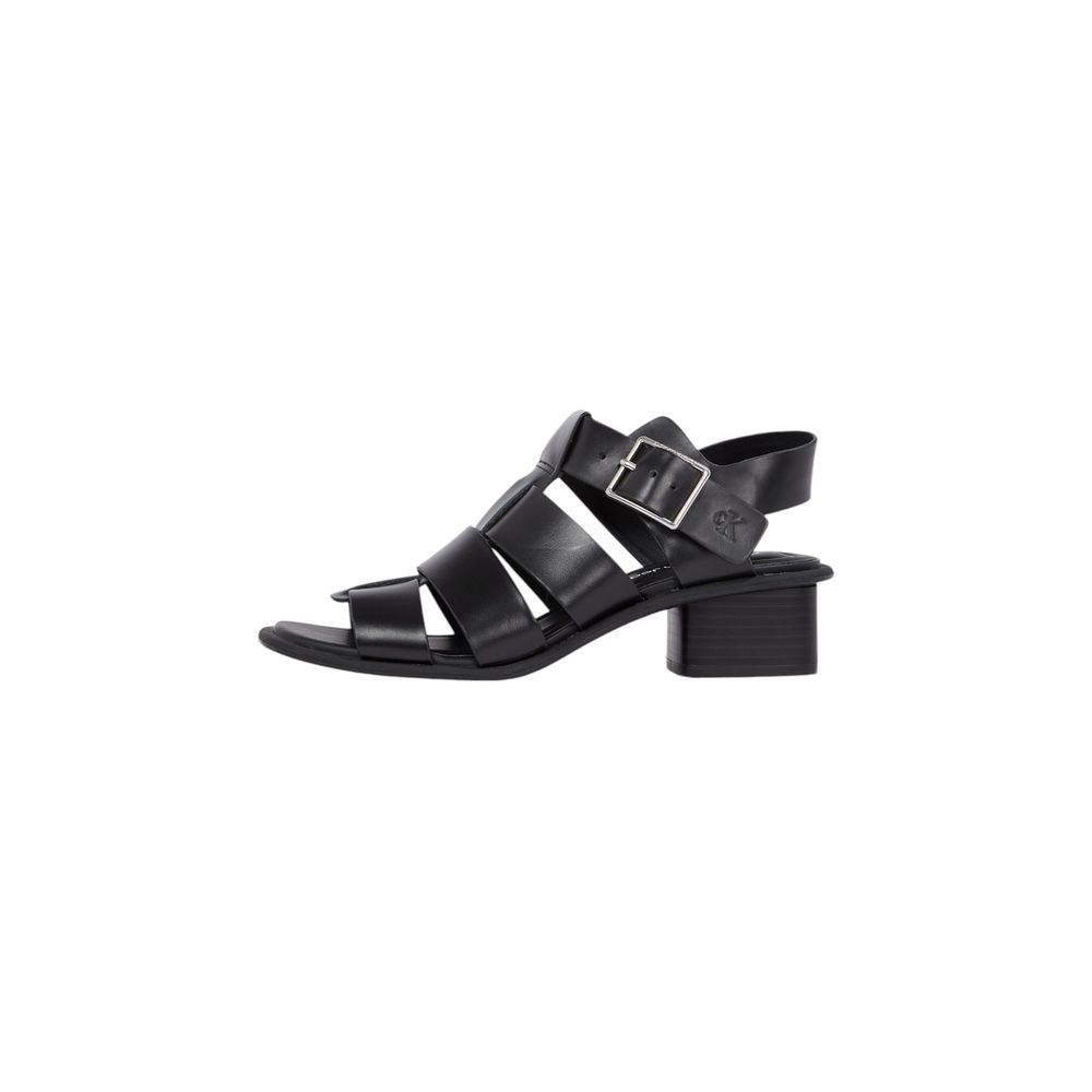 Calvin Klein Jeans Black Polyester Flat Sandals