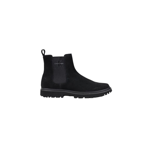 Calvin Klein Jeans Black Suede Leather Chelsea Boots