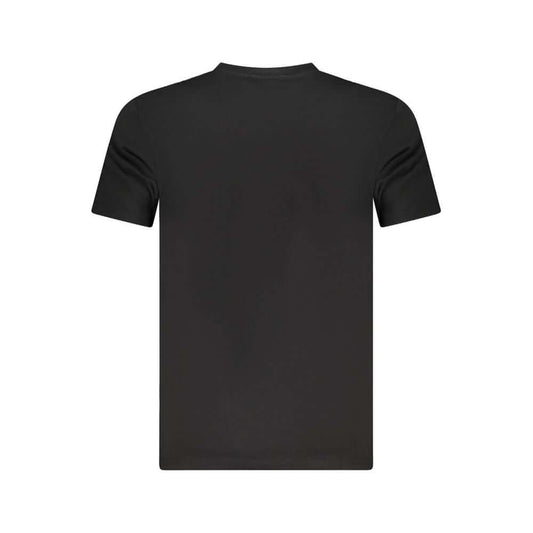 Cavalli Class Black Cotton Men T-Shirt, rear view showcasing premium fabric and design.