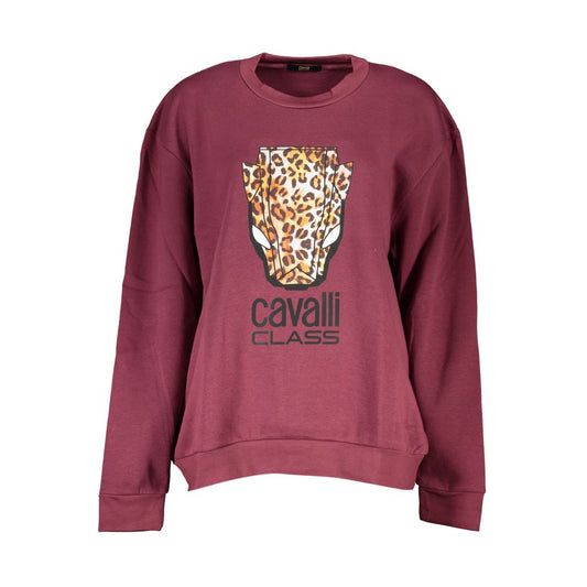 Cavalli Class Purple Cotton Sweatshirt