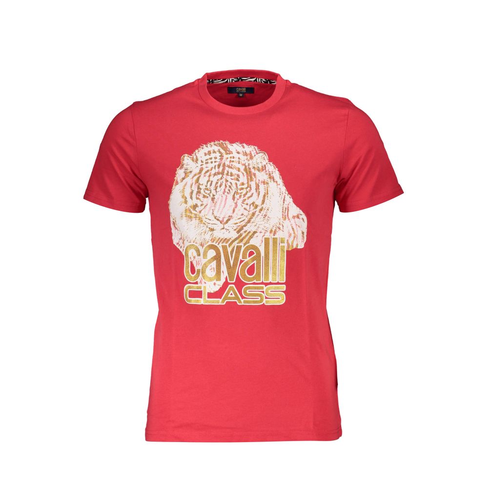 Cavalli Class Red Cotton Men TShirt