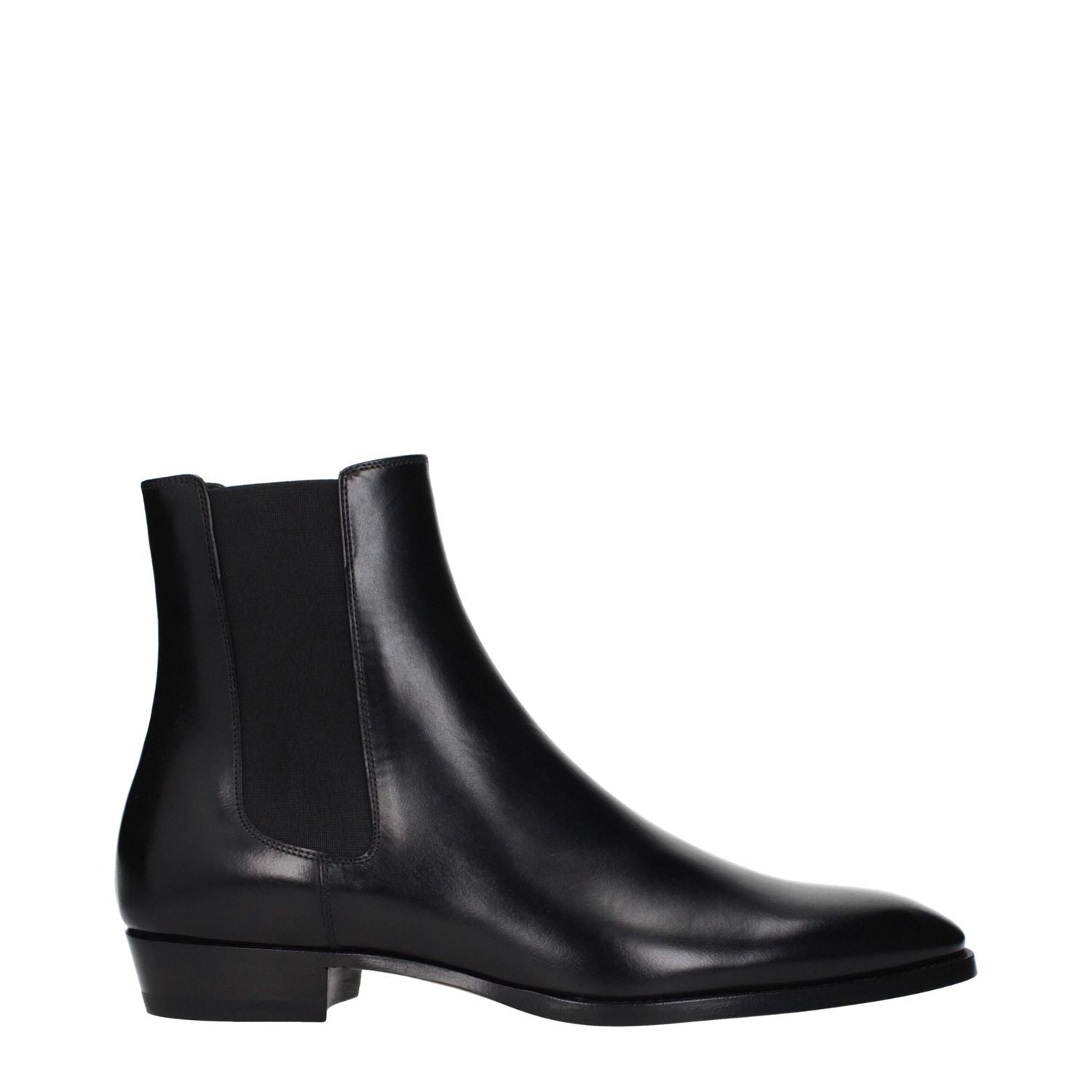Celine Black Leather Ankle Boots