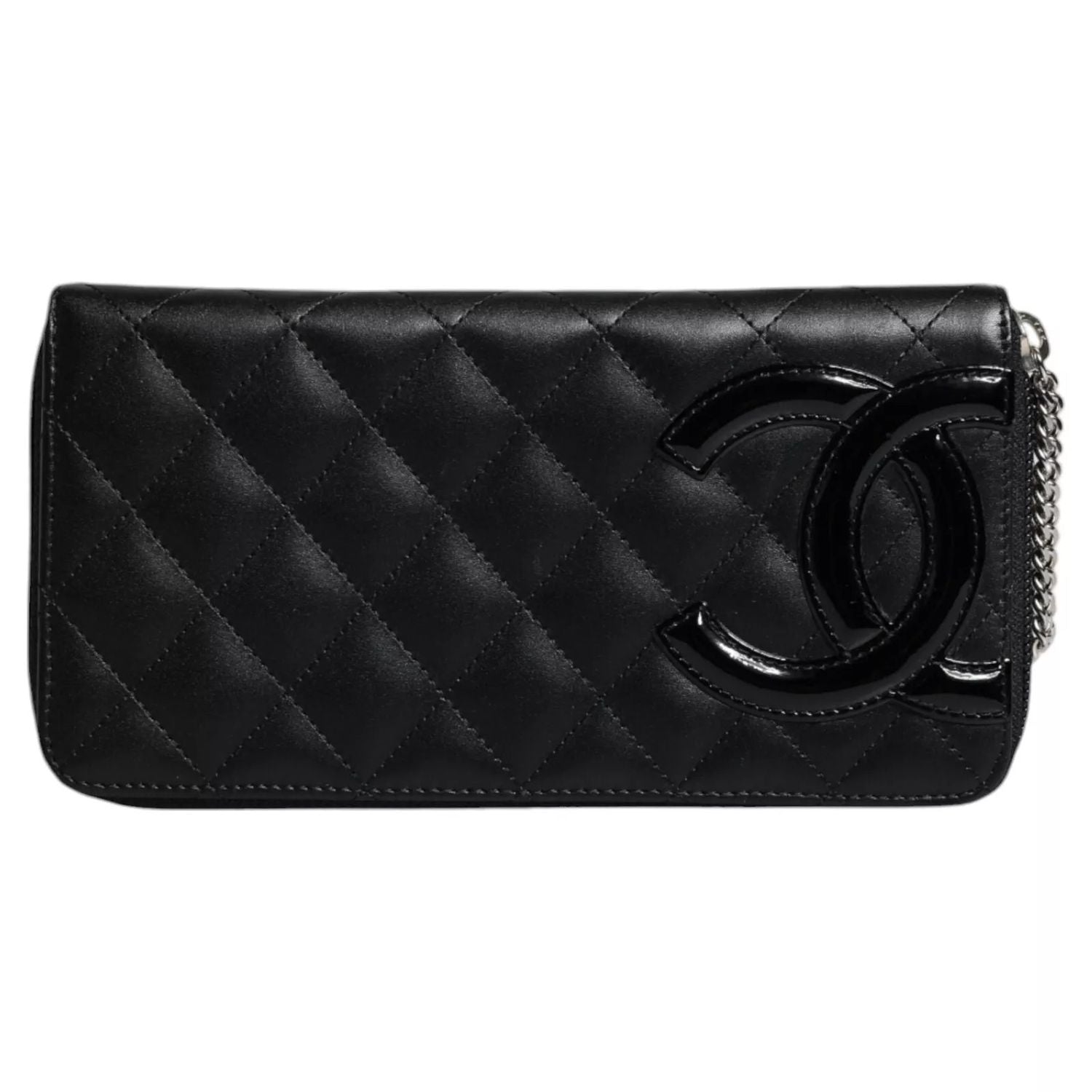 Front view with bag zipped and handles upright.