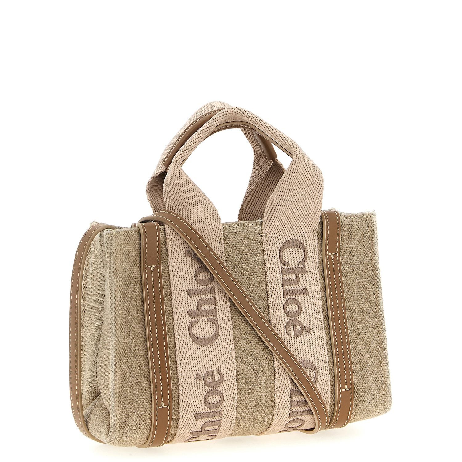 Chloé Multicolor Linen Handbag