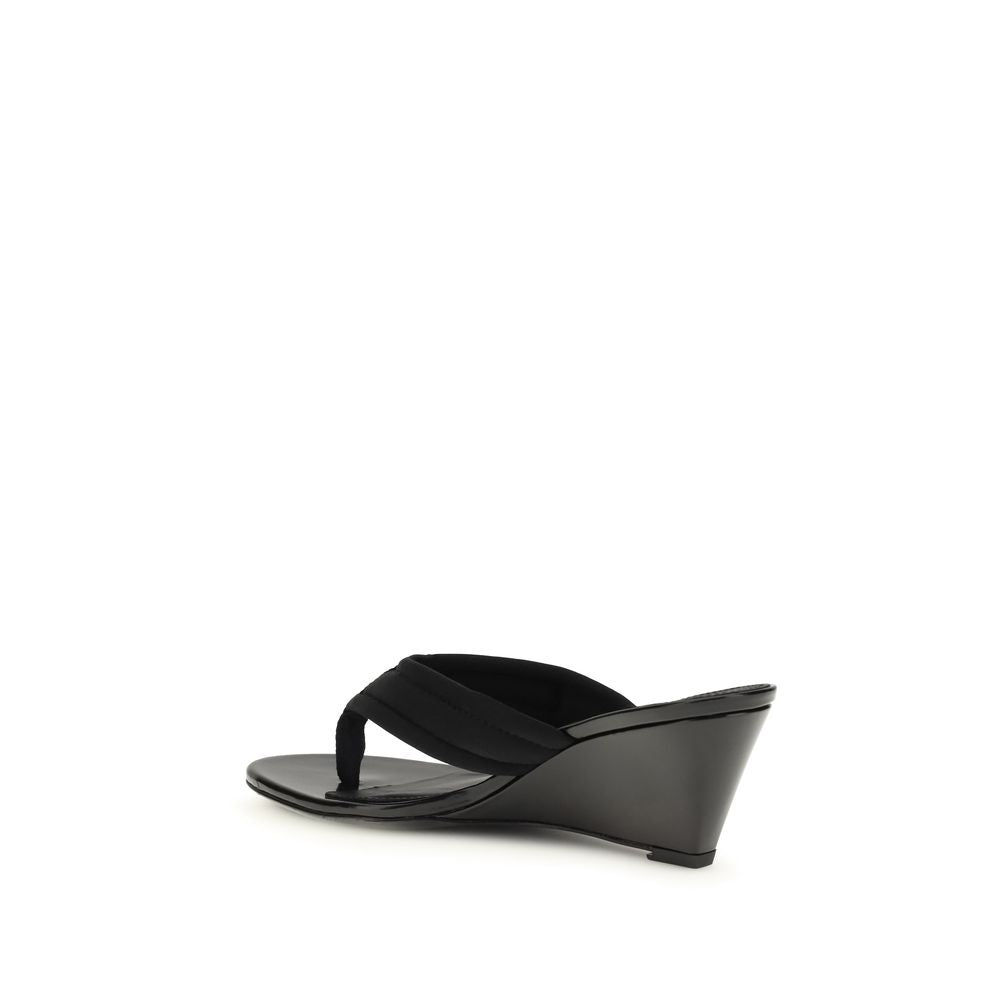 Coperni Black Polyamide Wedge Sandals 1728,72470364320,Black,Coperni,EU37/US7,EU38/US8,EU39/US9,EU40/US10,EU41/US11,New with tags,Sandals - Shoes,Shoes,Wedges - Sandals - Shoes,Women