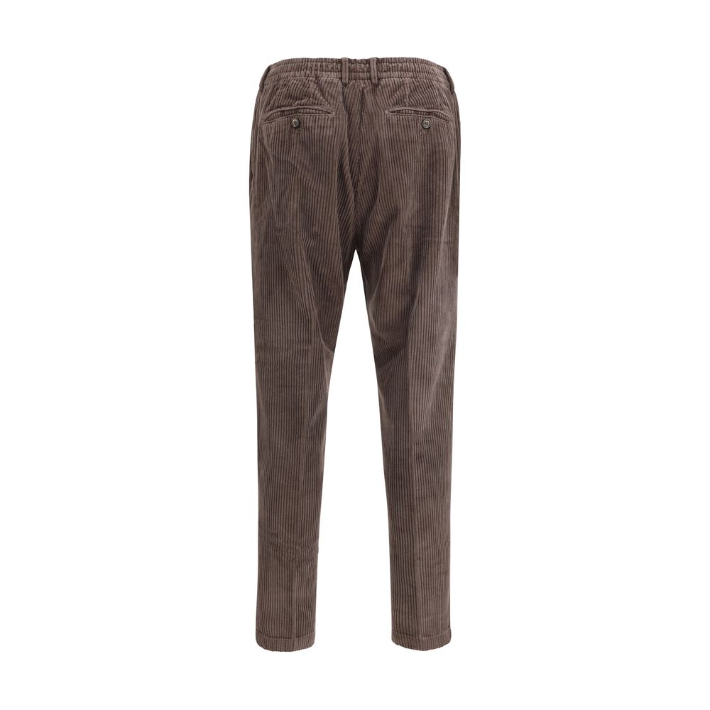 Cruna Brown Cotton Casual Pants