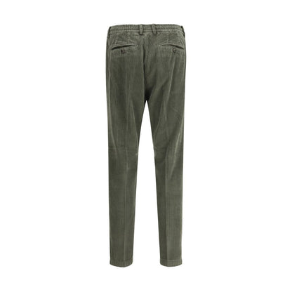 Cruna Green Cotton Casual Pants