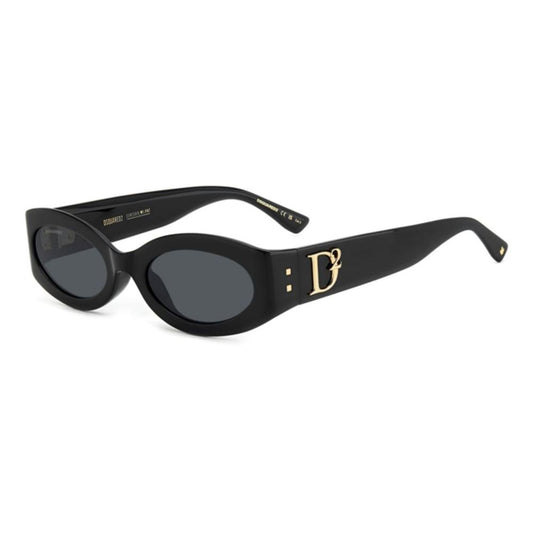 DSQUARED2 MOD. D2 0150_G_S black acetate sunglasses for ladies