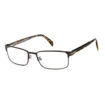 David Beckham Brown Metal Frames - stylish eyeglasses with durable metal frame, 55/19/145 mm dimensions, perfect for men.