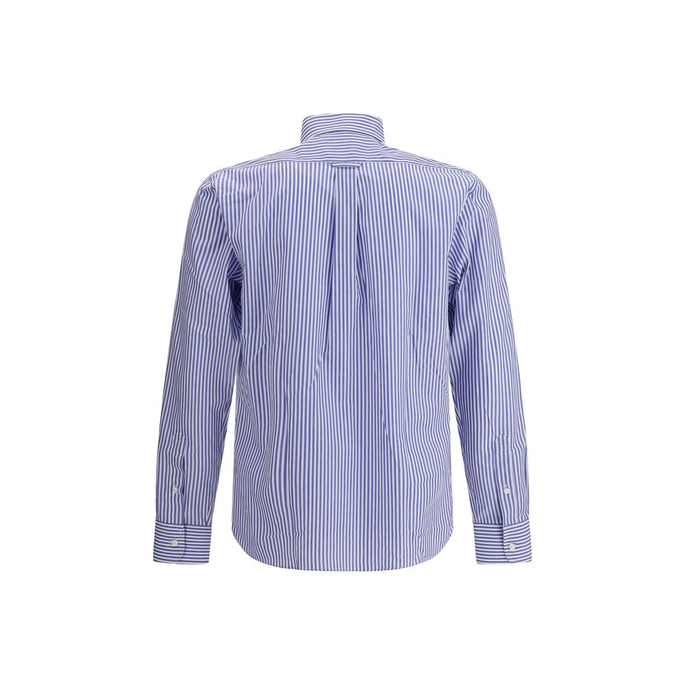 Deperlu Blue Cotton Pattern Shirt