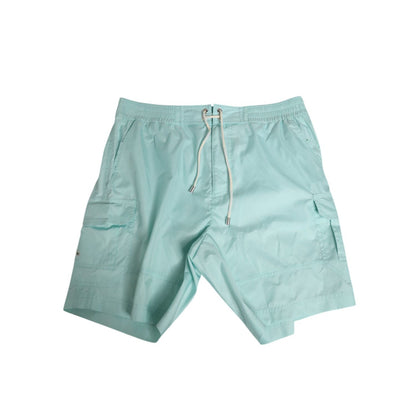 Dolce & Gabbana Aqua Blue Polyester Beachwear Men Shorts Swimwear