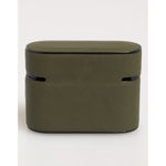 Dolce & Gabbana Army Green Rubber Logo Embossed Accessory Airpods Case featuring durable design and embossed logo in army green and yellow.