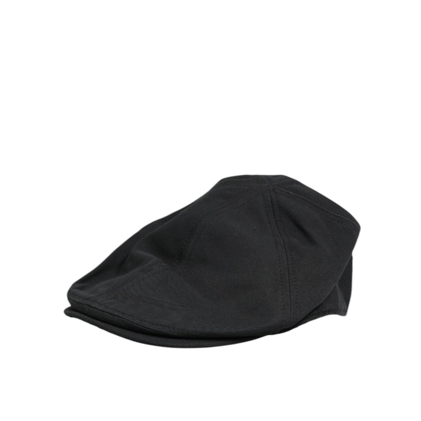 Dolce & Gabbana Black Cotton Blend Newsboy Men Cloth Cap Hat