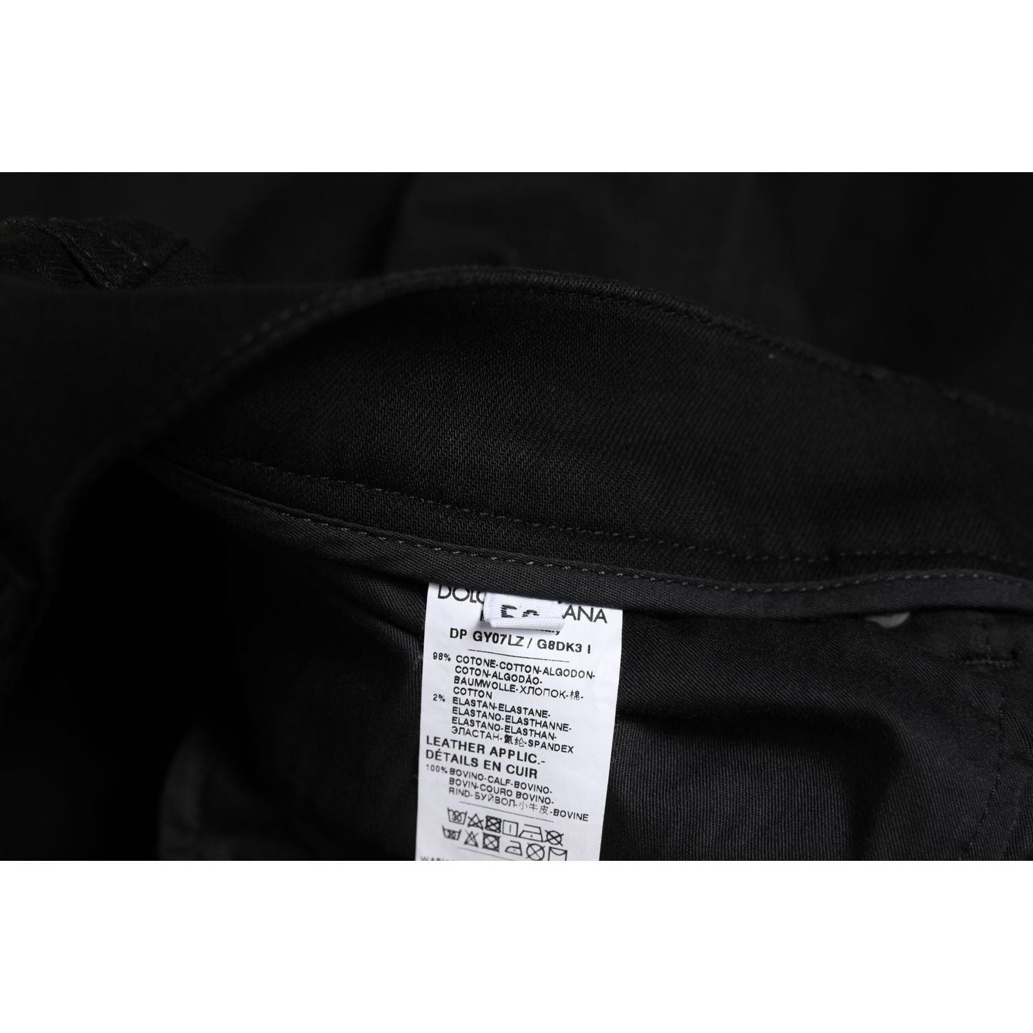 Dolce & Gabbana Black Cotton Skinny Jeans Men Trouser Pants