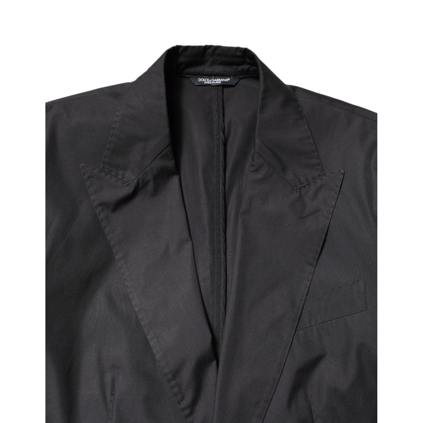 Dolce & Gabbana Black Cotton TAORMINA Formal 2 Piece Suit