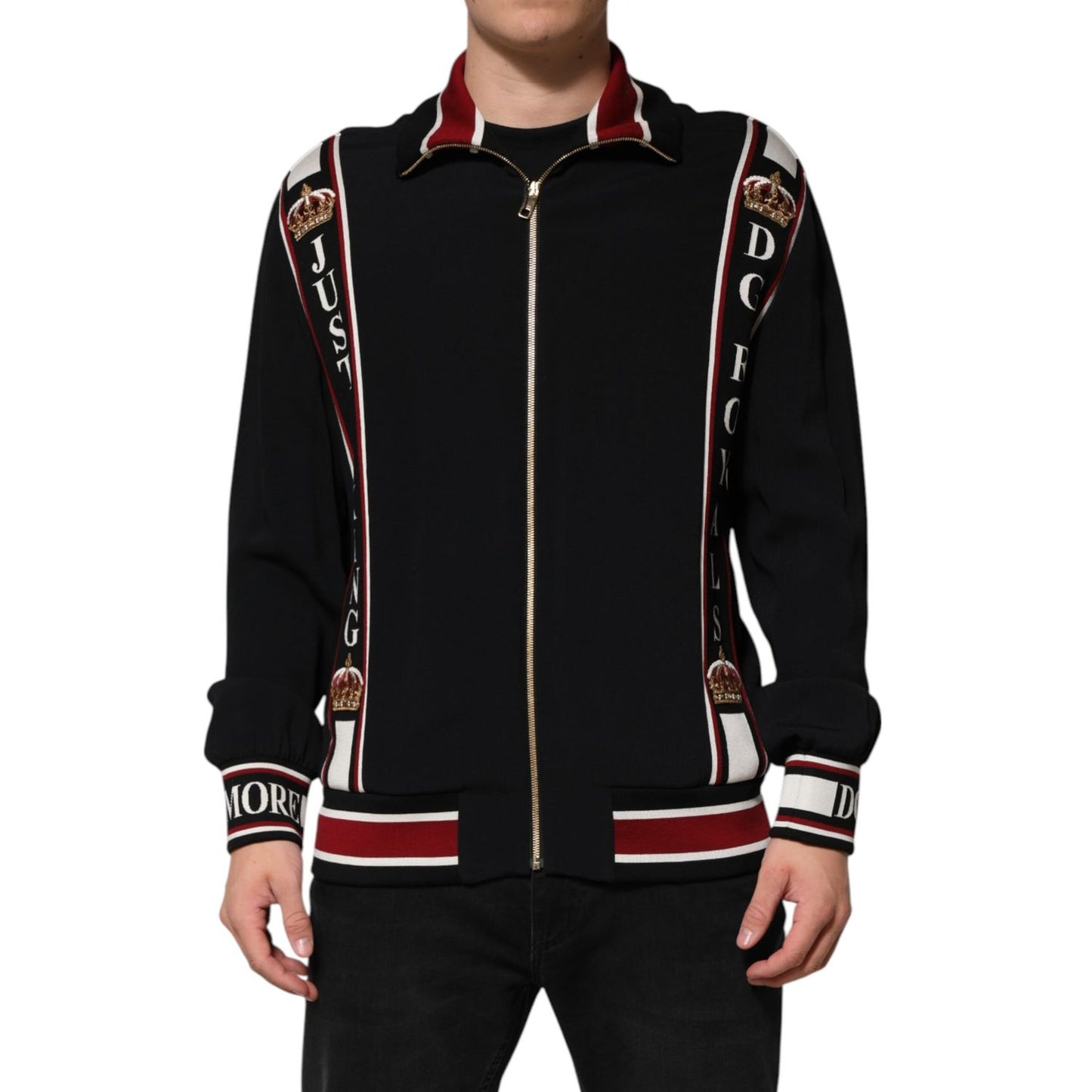Dolce & Gabbana Black DG King Full Zip Sweatshirt Sweater